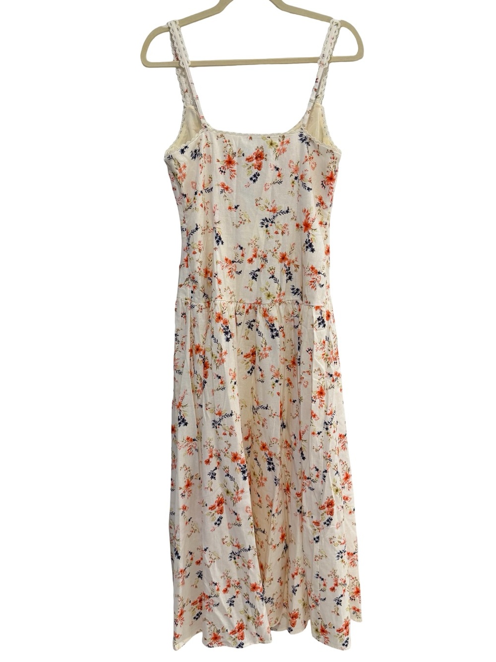 Caroline Constas Ivory Floral Linen Maxi Dress S NWT - Picture 4 of 12